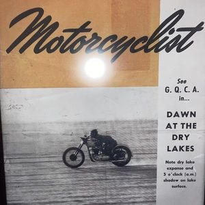 MOTORCYCLIST MAGAZINE | Professionally Framed Photo for Mancave Rare 1970s